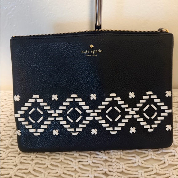 Kate Spade Pebbled Leather Gia Flynn Street Zip Clutch Pouch Bag - Picture 6 of 8